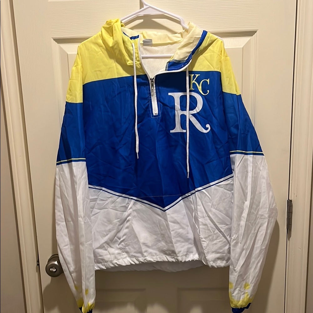 Royals Blue and Yellow KC Pullover Jacket